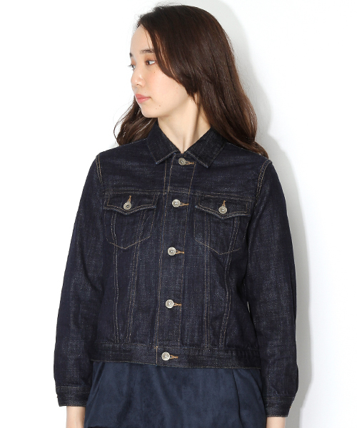 niko and...(ニコアンド)の「デニムGジャン【niko and ...】(デニムジャケット・レディース・インディゴブルー/ブルー/ライトブルー/ダークブルー・LARGE/MEDIUM)」の9枚目の写真