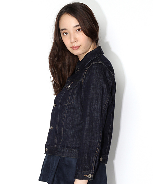 niko and...(ニコアンド)の「デニムGジャン【niko and ...】(デニムジャケット・レディース・インディゴブルー/ブルー/ライトブルー/ダークブルー・LARGE/MEDIUM)」の11枚目の写真