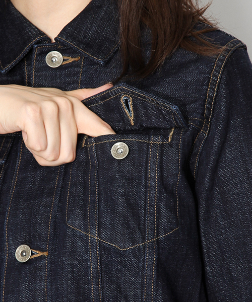 niko and...(ニコアンド)の「デニムGジャン【niko and ...】(デニムジャケット・レディース・インディゴブルー/ブルー/ライトブルー/ダークブルー・LARGE/MEDIUM)」の16枚目の写真