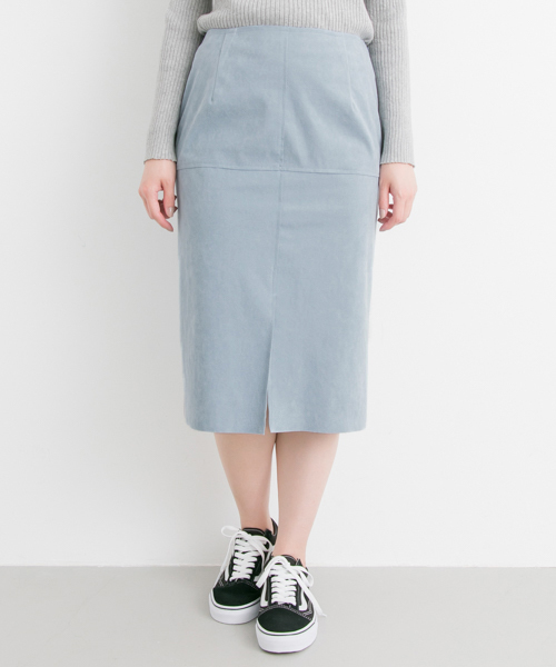 URBAN RESEARCH(アーバンリサーチ)の「UR フェイクスウェードスカート(スカート・レディース・ブルー/モカ・38/36)」の5枚目の写真