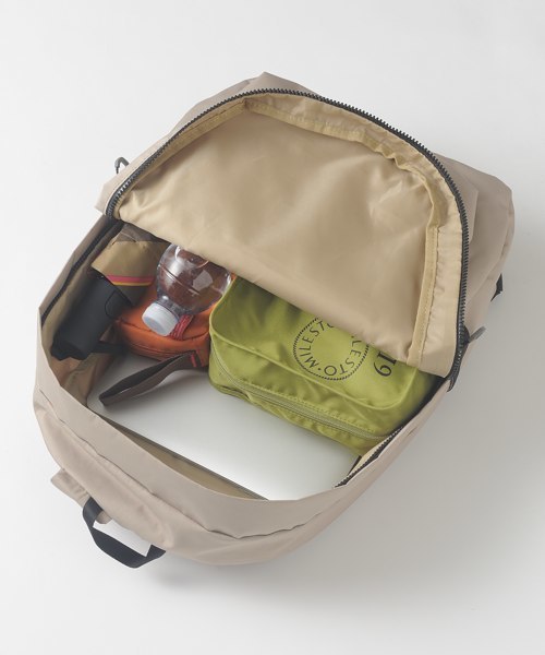 MILESTO（ミレスト）の「MILESTO ミレスト TROT バックパック 撥水（バックパック/リュック・メンズ・ベージュ/ネイビー/ブラック/ライトグレー・ﾌﾘ-）」の5枚目の写真