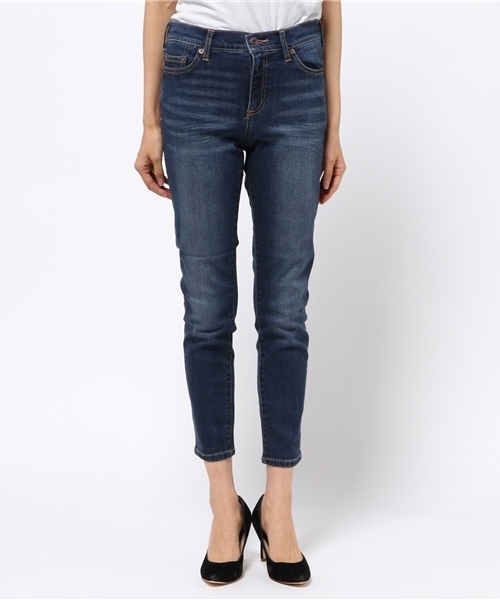 NATURAL BEAUTY BASIC（ナチュラルビューティーベーシック）の「【andGIRL 10月号掲載】スキニーデニムパンツ（デニムパンツ・レディース・ネイビー/グレー/ブラック・MEDIUM/SMALL/X-SMALL）」の4枚目の写真