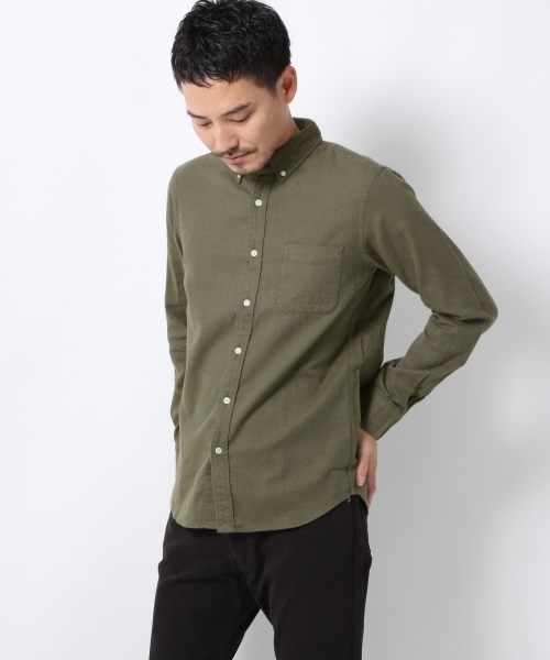 GLOBAL WORK(グローバルワーク)の「ソフトフランネルシャツ/719668(シャツ/ブラウス・メンズ・ブルー系その他/ネイビー/ダークブルー/ライトパープル/カーキ/ホワイト/レッド/グレー/ブルー/グリーン/グレー系その他/ダークブラウン/その他/グリーン系その他・X-LARGE/MEDIUM/SMALL/LARGE)」の8枚目の写真