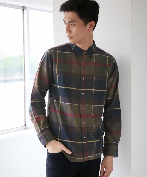 GLOBAL WORK(グローバルワーク)の「ソフトフランネルシャツ/719668(シャツ/ブラウス・メンズ・ブルー系その他/ネイビー/ダークブルー/ライトパープル/カーキ/ホワイト/レッド/グレー/ブルー/グリーン/グレー系その他/ダークブラウン/その他/グリーン系その他・X-LARGE/MEDIUM/SMALL/LARGE)」の6枚目の写真