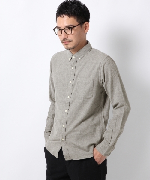 GLOBAL WORK(グローバルワーク)の「ソフトフランネルシャツ/719668(シャツ/ブラウス・メンズ・ブルー系その他/ネイビー/ダークブルー/ライトパープル/カーキ/ホワイト/レッド/グレー/ブルー/グリーン/グレー系その他/ダークブラウン/その他/グリーン系その他・X-LARGE/MEDIUM/SMALL/LARGE)」の14枚目の写真