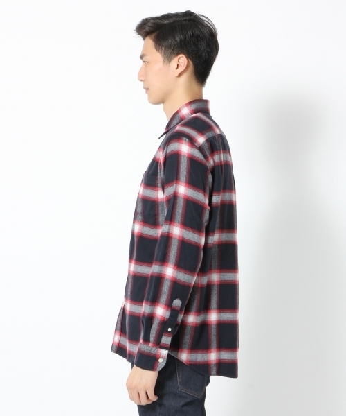 GLOBAL WORK(グローバルワーク)の「ソフトフランネルシャツ/719668(シャツ/ブラウス・メンズ・ブルー系その他/ネイビー/ダークブルー/ライトパープル/カーキ/ホワイト/レッド/グレー/ブルー/グリーン/グレー系その他/ダークブラウン/その他/グリーン系その他・X-LARGE/MEDIUM/SMALL/LARGE)」の16枚目の写真