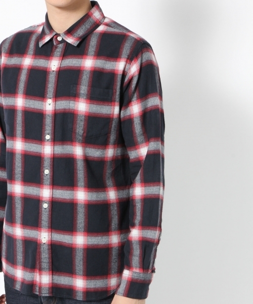 GLOBAL WORK(グローバルワーク)の「ソフトフランネルシャツ/719668(シャツ/ブラウス・メンズ・ブルー系その他/ネイビー/ダークブルー/ライトパープル/カーキ/ホワイト/レッド/グレー/ブルー/グリーン/グレー系その他/ダークブラウン/その他/グリーン系その他・X-LARGE/MEDIUM/SMALL/LARGE)」の19枚目の写真