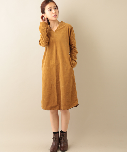 Merveille H メルベイユアッシュ の ストレッチ細コーデュロイ ワンピース ワンピース Wear