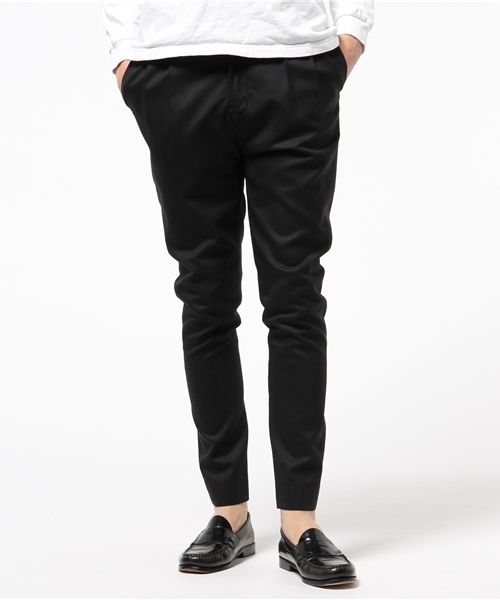 DIET BUTCHER（ダイエットブッチャー）の「【DIET BUTCHER SLIM SKIN】ウールストレッチ2タックスラックス（その他パンツ・メンズ・グレー/ブラック・2/1）」の2枚目の写真