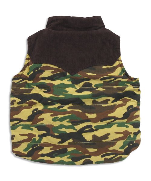 BREEZE（ブリーズ）の「ヨーク切替中綿ベスト（ダウンベスト・キッズ・カーキ・95/90/80/140/100/120/110/130）」の4枚目の写真