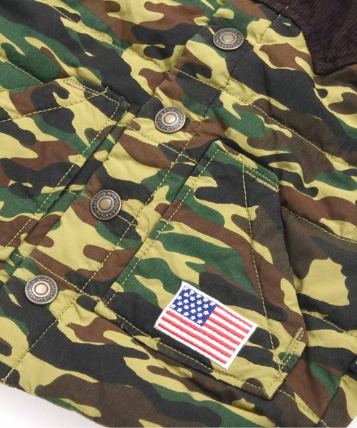 BREEZE（ブリーズ）の「ヨーク切替中綿ベスト（ダウンベスト・キッズ・カーキ・95/90/80/140/100/120/110/130）」の7枚目の写真