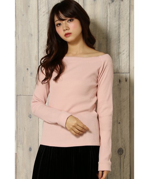 VENCEEXCHANGE（ヴァンスエクスチェンジ）の「無地オフショルプルオーバー                      （ニット/セーター・レディース・ブラック/ピンク/グレー・MEDIUM）」の20枚目の写真