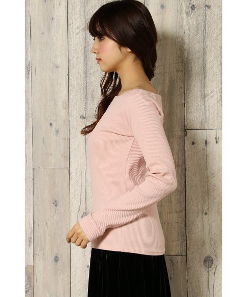 VENCEEXCHANGE（ヴァンスエクスチェンジ）の「無地オフショルプルオーバー                      （ニット/セーター・レディース・ブラック/ピンク/グレー・MEDIUM）」の19枚目の写真