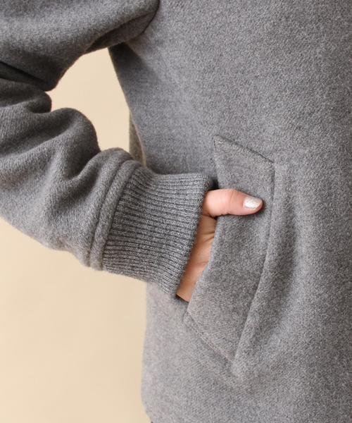 coen（コーエン）の「シングルショートコート（ピーコート・レディース・グレー/ネイビー・LARGE/MEDIUM）」の6枚目の写真