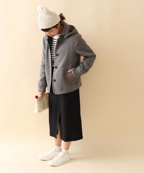 coen（コーエン）の「シングルショートコート（ピーコート・レディース・グレー/ネイビー・LARGE/MEDIUM）」の20枚目の写真