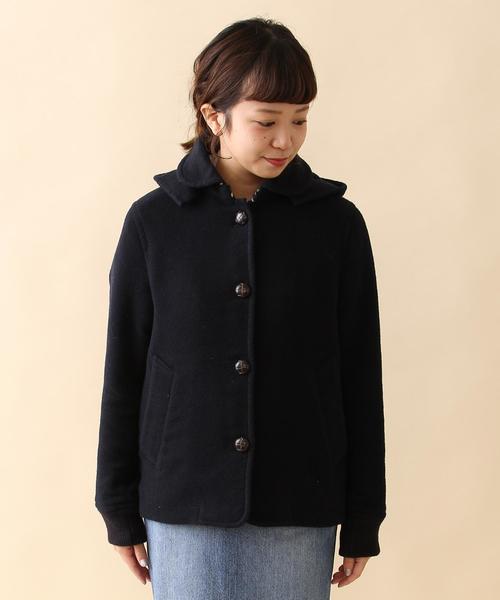 coen（コーエン）の「シングルショートコート（ピーコート・レディース・グレー/ネイビー・LARGE/MEDIUM）」の21枚目の写真