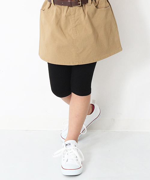 devirock(デビロック)の「天使のレギンス 5分丈 スパッツ(レギンス/スパッツ・キッズ・杢グレー/ブラック系その他/ヘザーチャコール/ダークネイビー/ホワイト/ブラック/カーキ/スモークピンク・100cm/80cm/140cm/110cm/120cm/90cm/130cm/160cm/150cm)」の3枚目の写真