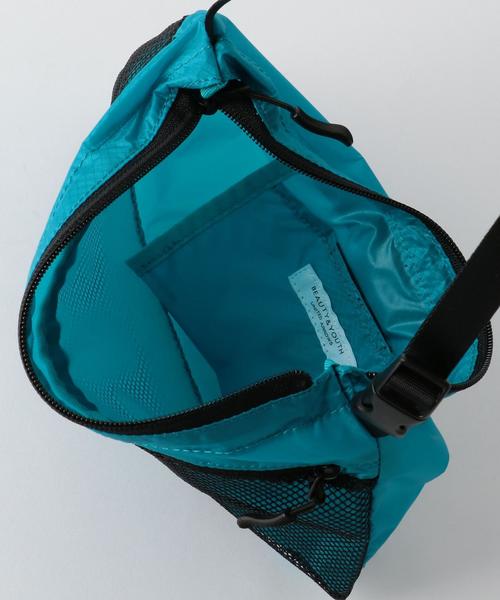 BEAUTY&YOUTH UNITED ARROWS（ビューティーアンドユースユナイテッドアローズ）の「BY リップストップメッシュ サコッシュバッグ ◆（ショルダーバッグ・メンズ・ブラック/ダークグレー/ワインレッド/オレンジ/イエロー/ターコイズブルー・FREE）」の8枚目の写真