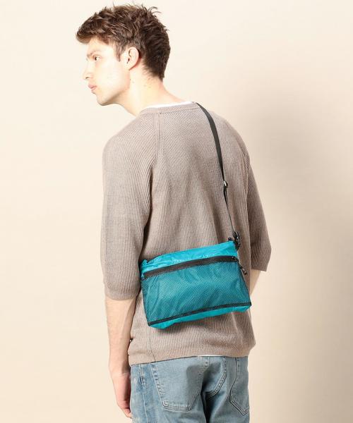 BEAUTY&YOUTH UNITED ARROWS（ビューティーアンドユースユナイテッドアローズ）の「BY リップストップメッシュ サコッシュバッグ ◆（ショルダーバッグ・メンズ・ブラック/ダークグレー/ワインレッド/オレンジ/イエロー/ターコイズブルー・FREE）」の15枚目の写真