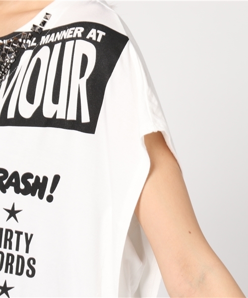 HYSTERIC GLAMOUR（ヒステリックグラマー）の「THE WOLE SHOCKING STORY pt プルオーバー（Tシャツ/カットソー・レディース・グリーン/ブラック/ホワイト・FREE）」の8枚目の写真