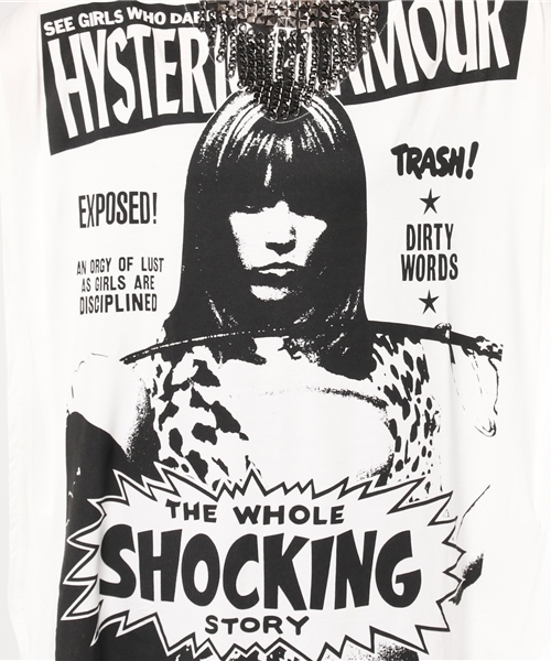 HYSTERIC GLAMOUR（ヒステリックグラマー）の「THE WOLE SHOCKING STORY pt プルオーバー（Tシャツ/カットソー・レディース・グリーン/ブラック/ホワイト・FREE）」の9枚目の写真