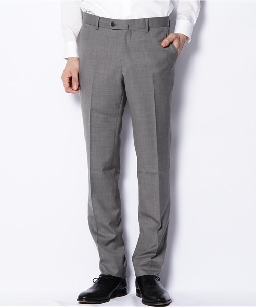 NANO universe（ナノユニバース）の「シルク混ギャバノータックPT   スラックス（スーツパンツ・メンズ・チャコールグレー/グレー/ライトグレー・44/46/48/50）」の2枚目の写真