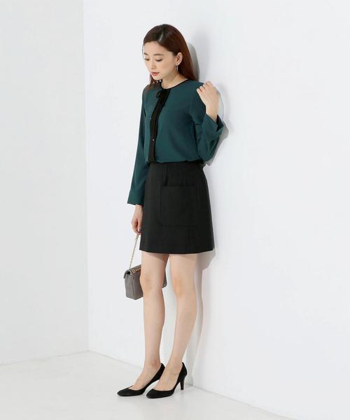 Jewel Changes（ジュエルチェンジズ）の「●JOC 17FW PE 台形ポケットスカート（スカート・レディース・ブラック/ベージュ/オリーブ・34/36/38）」の7枚目の写真