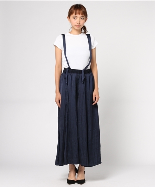 niko and（ニコアンド）の「サスペンダー付2WAYスリットパンツ