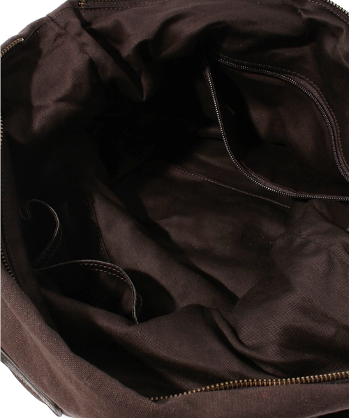 NANO universe（ナノユニバース）の「FRANCS BOURGEOIS(フランボ ジュース)/2WAYキャンバス×レザー トート（トートバッグ・メンズ・ダークブルー/ブラウン・FREE）」の9枚目の写真