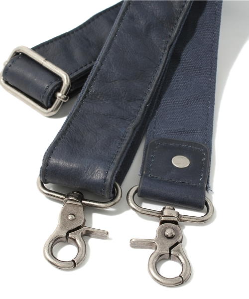 NANO universe（ナノユニバース）の「FRANCS BOURGEOIS(フランボ ジュース)/2WAYキャンバス×レザー トート（トートバッグ・メンズ・ダークブルー/ブラウン・FREE）」の11枚目の写真