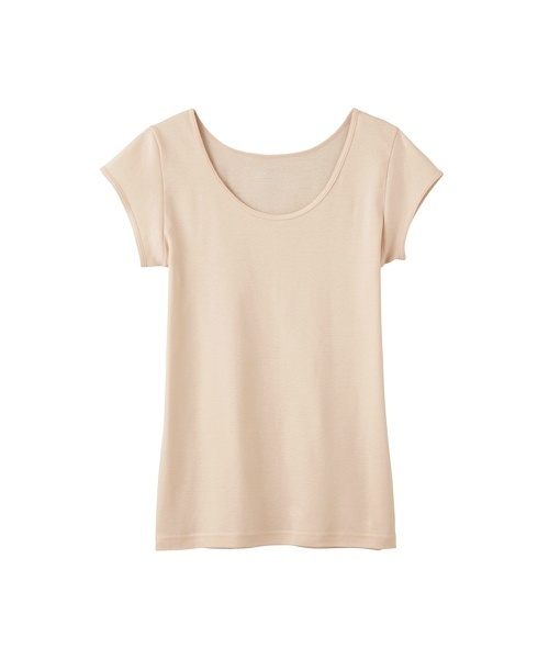 Tuche（トゥシェ）の「Tuche（トゥシェ）着るコスメ　フレンチ袖インナ－（インナーウェア/肌着・レディース・ブラック/ベージュ/ブラウン/オフホワイト/ピンク/ブルー系その他・LARGE/MEDIUM）」の4枚目の写真