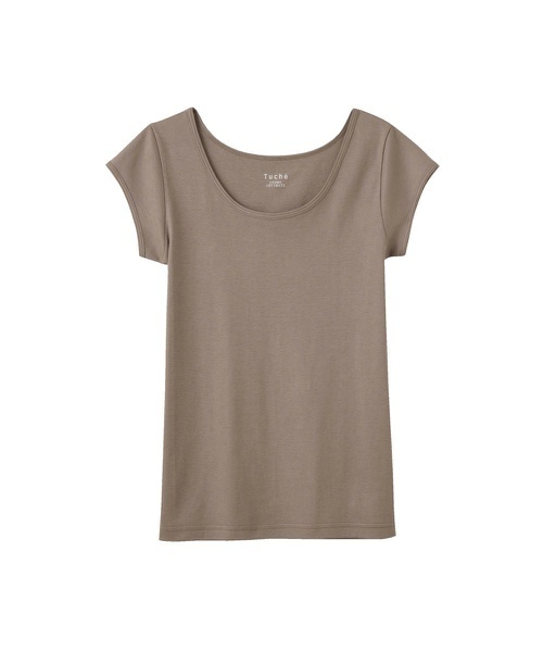 Tuche（トゥシェ）の「Tuche（トゥシェ）着るコスメ　フレンチ袖インナ－（インナーウェア/肌着・レディース・ブラック/ベージュ/ブラウン/オフホワイト/ピンク/ブルー系その他・LARGE/MEDIUM）」の3枚目の写真