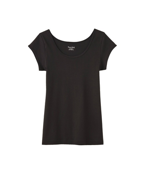 Tuche（トゥシェ）の「Tuche（トゥシェ）着るコスメ　フレンチ袖インナ－（インナーウェア/肌着・レディース・ブラック/ベージュ/ブラウン/オフホワイト/ピンク/ブルー系その他・LARGE/MEDIUM）」の2枚目の写真