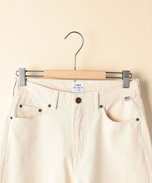 coen（コーエン）の「USAコットンハイウエスト5ポケットパンツ（デニムパンツ・レディース・オフホワイト・MEDIUM/SMALL/LARGE）」の4枚目の写真