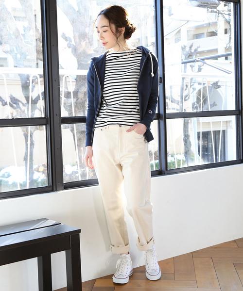 coen（コーエン）の「USAコットンハイウエスト5ポケットパンツ（デニムパンツ・レディース・オフホワイト・MEDIUM/SMALL/LARGE）」の9枚目の写真