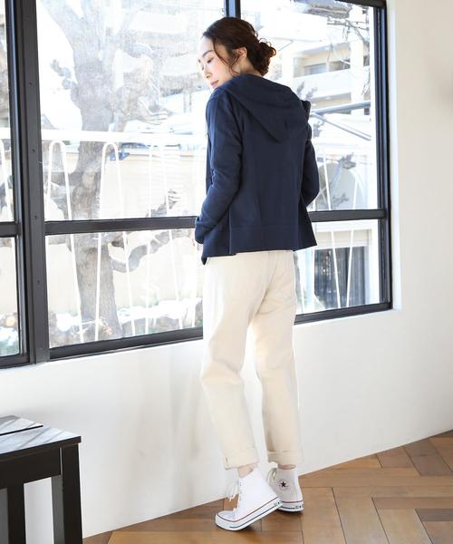 coen（コーエン）の「USAコットンハイウエスト5ポケットパンツ（デニムパンツ・レディース・オフホワイト・MEDIUM/SMALL/LARGE）」の11枚目の写真