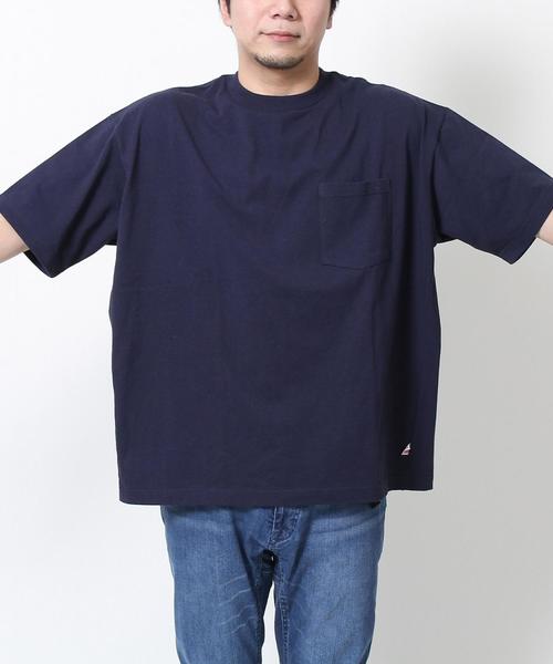 coen（コーエン）の「【WEB限定】USAコットンスーパービッグシルエットクルーネックTシャツ（Tシャツ/カットソー・メンズ・ホワイト/ネイビー・LARGE/MEDIUM）」の8枚目の写真