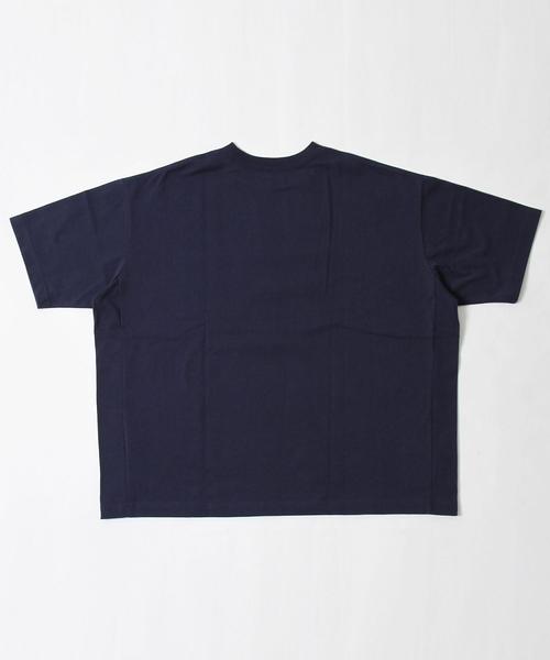 coen（コーエン）の「【WEB限定】USAコットンスーパービッグシルエットクルーネックTシャツ（Tシャツ/カットソー・メンズ・ホワイト/ネイビー・LARGE/MEDIUM）」の14枚目の写真