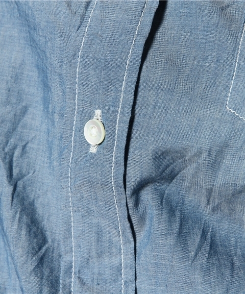 Tiara（ティアラ）の「カシュクール2WAYシャツ【Story5月号】【MISS plus5月号】【BAILA4月号】【Steady.3月号】【Domani3月号】（シャツ/ブラウス・レディース・ホワイト/インディゴブルー/ストライプ・9）」の9枚目の写真