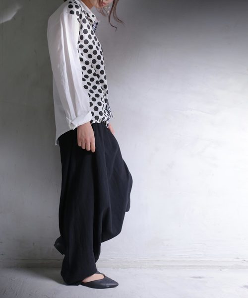 antiqua⭐廃盤デザインサルエルパンツ 再入荷予定有!サルエルパンツ パンツ レディース ボトムス 変形