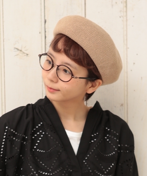 cepo（セポ）の「綿ポリベレー（ハンチング/ベレー帽・レディース・ベージュ/ブラック/グレー・FREE）」の3枚目の写真