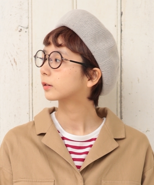cepo（セポ）の「綿ポリベレー（ハンチング/ベレー帽・レディース・ベージュ/ブラック/グレー・FREE）」の2枚目の写真