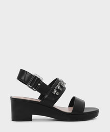 エンベリッシュスリングバックサンダル / EMBELLISHED SLINGBACK SANDALS