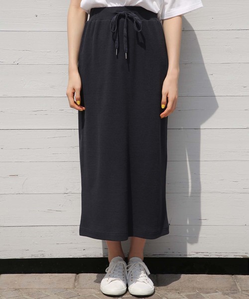 one after another NICE CLAUP（ワンアフターアナザーナイスクラップ）の「ワッフルミディスカート（スカート・レディース・アイボリー/グレー/ネイビー/ラベンダー/モカ/スミクロ・FREE）」の6枚目の写真