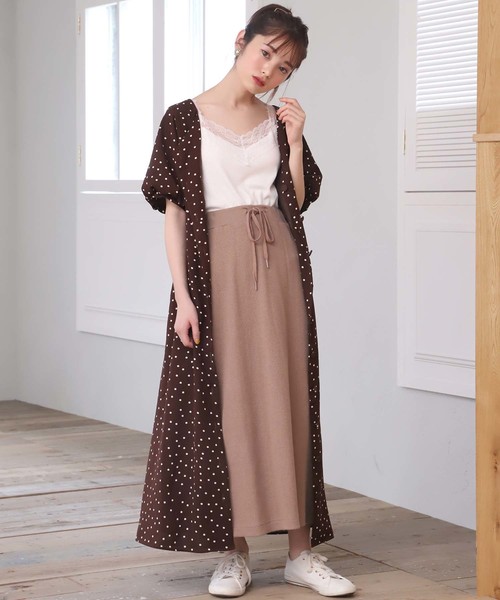 one after another NICE CLAUP（ワンアフターアナザーナイスクラップ）の「ワッフルミディスカート（スカート・レディース・アイボリー/グレー/ネイビー/ラベンダー/モカ/スミクロ・FREE）」の10枚目の写真