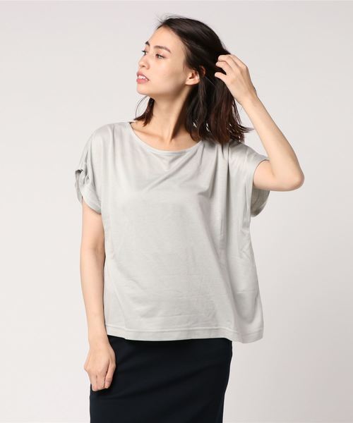 AMERICAN HOLIC（アメリカンホリック）の「・袖口タックボックスプルオーバー（Tシャツ/カットソー・レディース・ライトブラウン/ブラック/グレー/オフホワイト・FREE）」の18枚目の写真