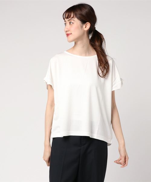 AMERICAN HOLIC（アメリカンホリック）の「・袖口タックボックスプルオーバー（Tシャツ/カットソー・レディース・ライトブラウン/ブラック/グレー/オフホワイト・FREE）」の2枚目の写真