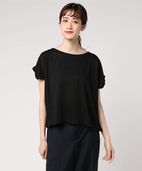 AMERICAN HOLIC（アメリカンホリック）の「・袖口タックボックスプルオーバー（Tシャツ/カットソー・レディース・ライトブラウン/ブラック/グレー/オフホワイト・FREE）」の3枚目の写真