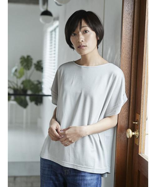 AMERICAN HOLIC（アメリカンホリック）の「・袖口タックボックスプルオーバー（Tシャツ/カットソー・レディース・ライトブラウン/ブラック/グレー/オフホワイト・FREE）」の9枚目の写真