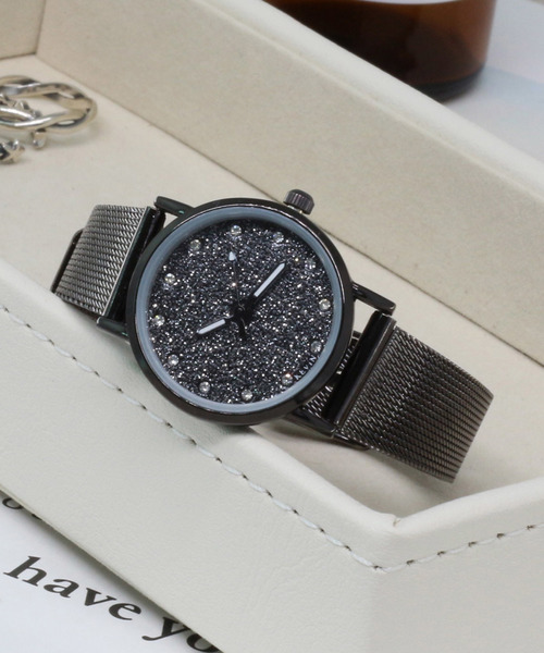 おしゃれスタ(オシャレスタ)の「【XROSS RAY】メッシュベルト ウオッチ(アナログ腕時計・レディース・S/T/U/V/W/X/Y/Z/K/R/Q/J/I/M/O/E/G/L/P/N/H/F/シルバー/ゴールド/ゴールド系その他/ブラック/ピンクゴールド/ピンク系その他/シルバー系その他4/A/B/ブラック系その他/シルバー系その他5/シルバー系その他/シルバー系その他3/ピンク系その他3/ピンク/ブラック系その他2/ピンク系その他2/シルバー系その他2/その他/ゴールド系その他2/その他1/シルバー系その他6/ピンク系その他4/その他4/その他3/その他5/その他6/ピンク系その他5/ブラック系その他4/C/ピンク系その他7/D/ブラック系その他3/ピンク系その他6/その他7/その他2/ホワイト/ホワイト系その他2/ホワイト系その他5/ホワイト系その他/ブラック系その他6/その他9/ホワイト系その他4/ホワイト系その他3/ブラック系その他7/ブラック系その他5/その他8/その他11/ゴールド系その他3/ゴールド系その他5/その他10/ゴールド系その他4/その他12/その他13・FREE)」の9枚目の写真